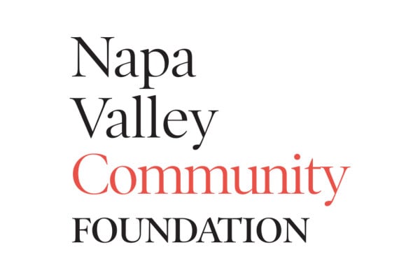 Napa Valley Community Foundation logo with the word "Community" highlighted in red and other words in black on a white background.